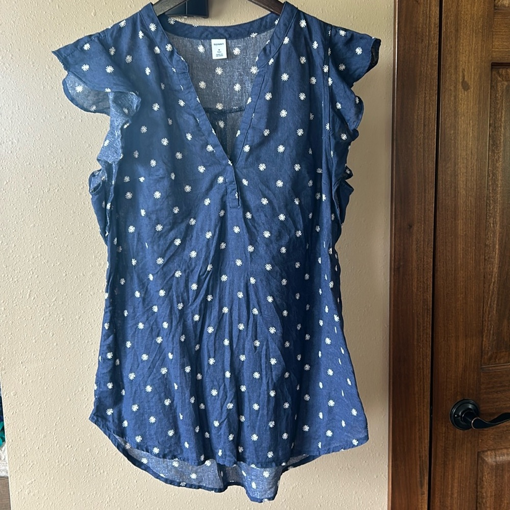 Very comfy linen cotton blend top